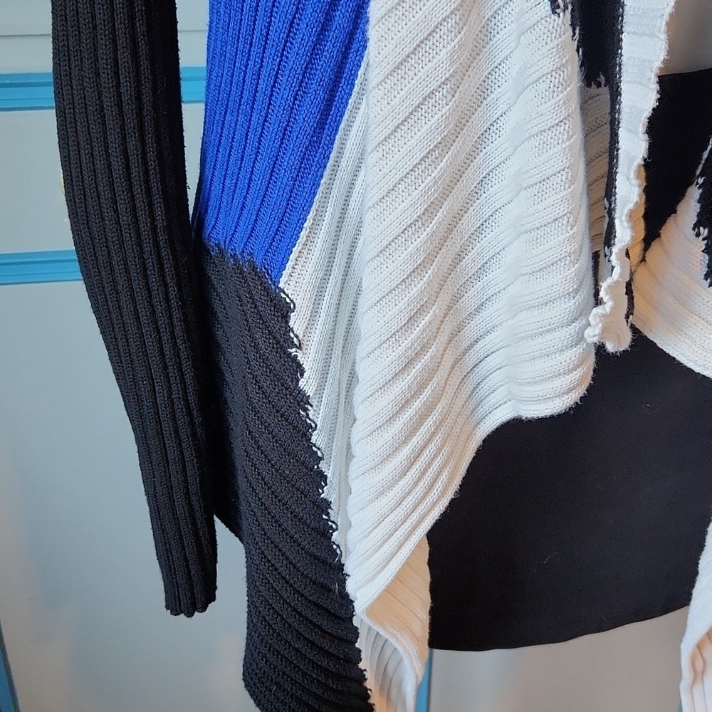 Ana Couture Open Front Colorblock Cardigan - Picture 6 of 14